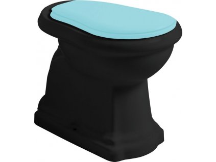 RETRO WC mísa stojící, 38,5x59cm, spodní odpad, černá mat 101031