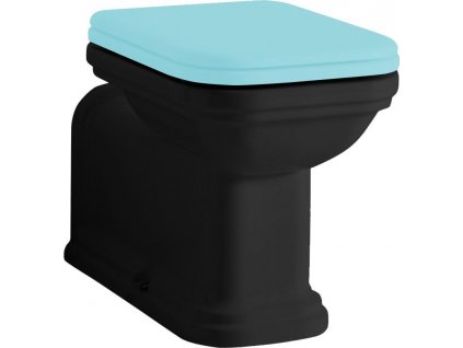 WALDORF WC mísa stojící, 37x65cm, spodní/zadní odpad, černá mat 411631