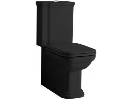WALDORF WC kombi, spodný/zadný odpad, čierna-chróm WCSET25-WALDORF