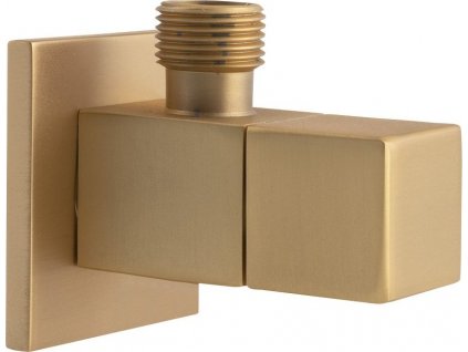 Rohový ventil hranatý, 1/2" x 3/8", zlato mat SL219