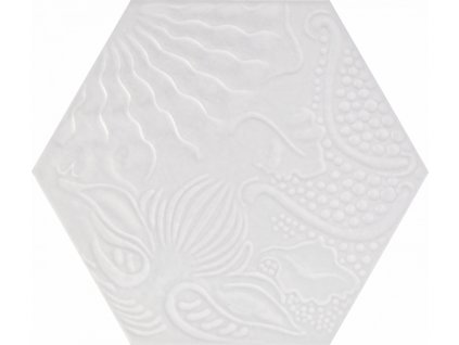 Dlažba Codicer Gaudi White 22x25 Hexagonal