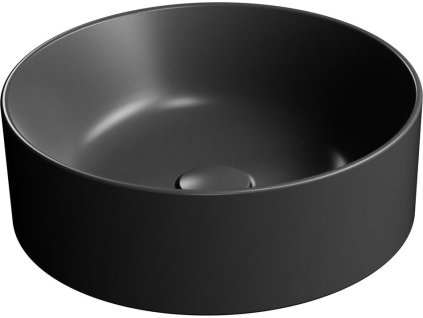 KUBE X keramické umyvadlo na desku, průměr 40cm, černá mat 942626