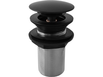 Slezák Rav Výpusť umyvadlová 5/4'' bez přepadu - neuzavíratelná zátka - černá - matná (Varianta Výpusť umyvadlová 5/4'' bez přepadu - neuzavíratelná zátka - černá - matná, Barva: Černá matná)