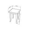 RETRO stool 33x45x33cm, old white 1683