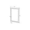 RETRO mirror in wooden frame 700x1150mm, beech 1680