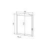 RETRO mirror in wooden frame 890x1150mm, beech 1679