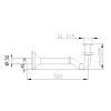 Bidet trap 5/4", waste 32mm, bronze 9606