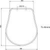 RETRO toilet seat, white/chrome 109001