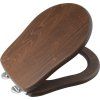 RETRO toilet seat, walnut/chrome 109040