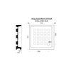 RETRO ceramic shower tray, square 90x90x20cm, white 133801