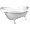 RETRO voľne stojaca vaňa 158x73x72cm, nohy biele, biela 37112