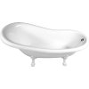 RETRO voľne stojaca vaňa 158x73x72cm, nohy biele, biela 37112