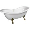CHARLESTON volně stojící retro vana 188x83x69cm, nohy bronz, bílá 38132