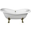 CHARLESTON voľne stojaca vaňa 188x80x71cm, nohy bronz, biela 38132