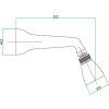 Wall-mounted shower with swivel joint, chrome/gold 9042