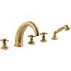 ANTEA five-element bath rim mixer, bronze 3316