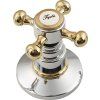 ANTEA five-element bath rim mixer with retro spout, chrome/gold 3882