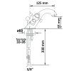 ANTEA basin mixer with spout, bronze 3176