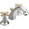 ANTEA three-element basin mixer with spout, chrome/gold 3022