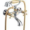 ANTEA wall-mounted bath mixer complete, chrome/gold 3012