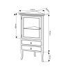 RETRO corner cabinet 60x120x47cm, old white, left 1692