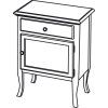 RETRO cabinet 60x80x38cm, old white, right 1693