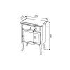 RETRO cabinet 60x80x38cm, old white, right 1693