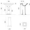 CLASSIC ceramic column for washbasin 66x27 cm, white ExtraGlaze 877011