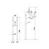 ANTEA connection for floor installation of bath mixer (pair), bronze 9846