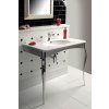 RETRO ceramic washbasin consolle 100x55cm + chrome legs (1049K0)