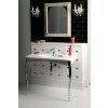 RETRO ceramic washbasin consolle 100x55cm + chrome legs (1049K0)