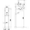 ANTEA connection for floor installation of bath mixer (pair), chrome 9841