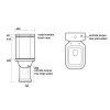 WALDORF WC combi bowl 40x68cm, bottom/rear waste, white 411701