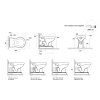 RETRO WC bowl standing, 39x61cm, bottom/rear waste, white 101601