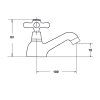 ANTEA pedestal washbasin valve, chrome 3201