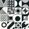 CAPRICE DECO Patchwork B&W 20X20 (EQ-5) (1bal=1m2) 22105