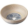 PRIORI keramické umývadlo, priemer 41 cm, béžová s modrým vzorom PI011