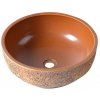 PRIORI keramické umyvadlo, průměr 43cm, červenohnědá PI015