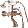 Slezák Rav Morava Stará Mosaz retro baterie vanová nástěnná 150mm MK559.5/2SM