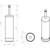 Toilet brush for standing, bronze 753344