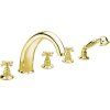 ANTEA five-element bath rim mixer, gold 3315