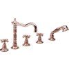 ANTEA five-element bath edge mixer with retro spout, rose gold 3887