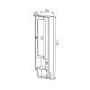 RETRO mirror cabinet 25x115x20cm, left, beech 1700