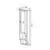 RETRO mirror cabinet 25x115x20cm, left, old white 1706