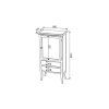 RETRO cabinet 60x120x38cm, old white, left 1712