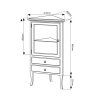 RETRO corner cabinet 60x120x47cm, beech, right 1715