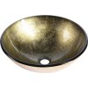 FIANNA sklenené umývadlo na dosku Ø 42 cm, bronz 2501-21