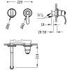 Tres Clasic wall-mounted lever basin mixer, chrome, 24220001