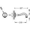 Tres Clasic wall-mounted arm, chrome, 24217301