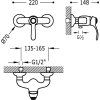 Tres Clasic lever shower mixer chrome 24216701
